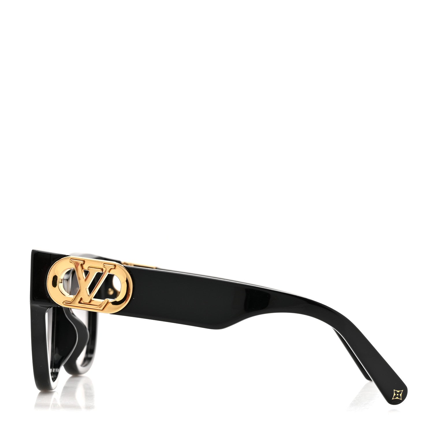 Louis Vuitton Acetate LV Link Square Sunglasses Z1568W Black 3 of 8