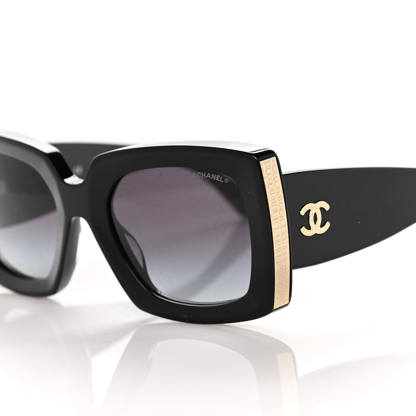 Acetate Rectangle Sunglasses 5435 Black