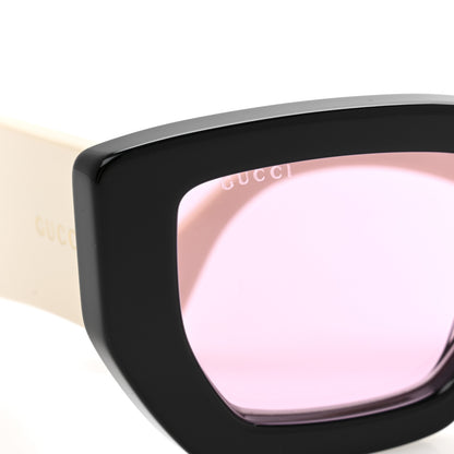 Gucci Square Frame Sunglasses GG0630S Black Ivory 8 of 9