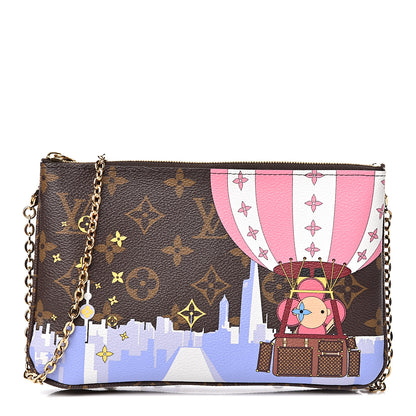 Louis Vuitton Monogram 2019 Christmas Animation Double Zip Pochette 1 of 10