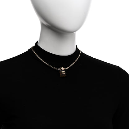 Chanel Resin Crystal CC Star Perfume Bottle Necklace Gold 2 of 6