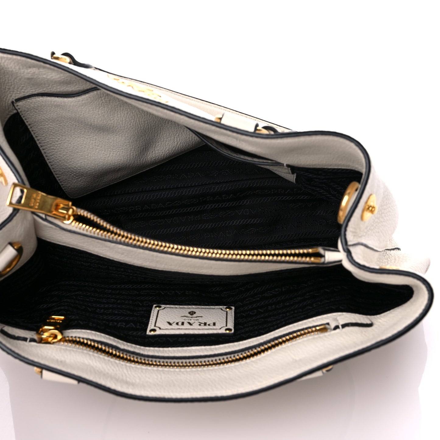 Vitello Daino Shoulder Bag White