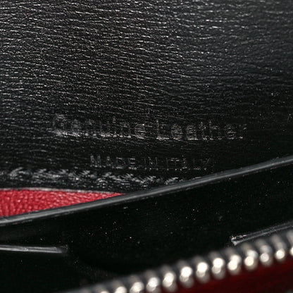 Off-White Calfskin Jitney Logo Flap Wallet On Chain Black 6 of 10