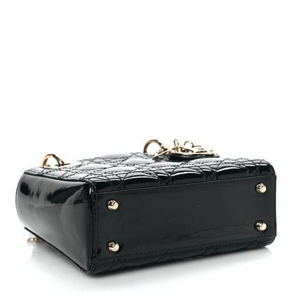 Christian Dior Patent Cannage Mini Lady Dior Black 4 of 8