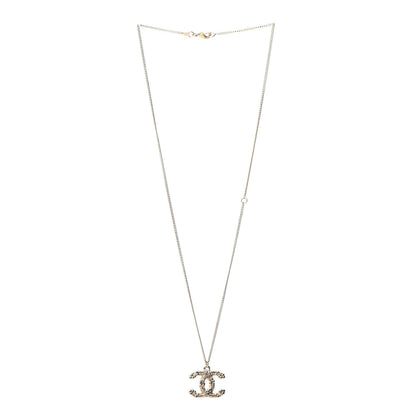 Chanel Engraved Lucky Symbols CC Pendant Necklace Gold 3 of 4