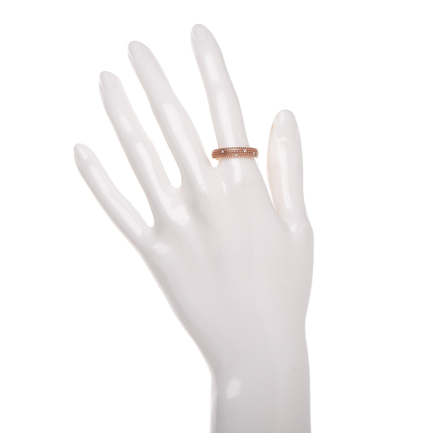 Damiani 18K Rose Gold Diamond Metropolitan Ring 53 6.5 2 of 4
