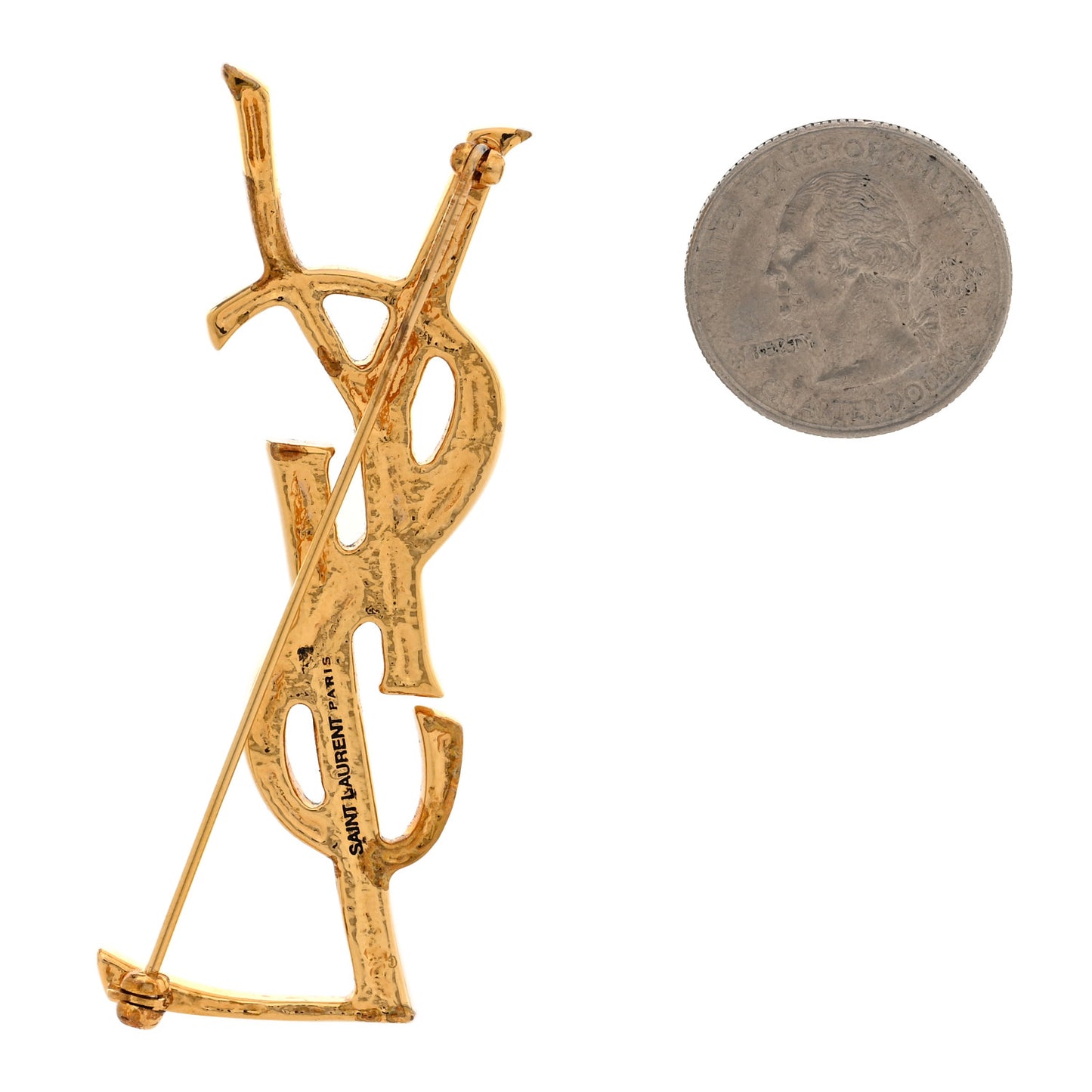 Monogram Crocodile Opyum Brooch Gold