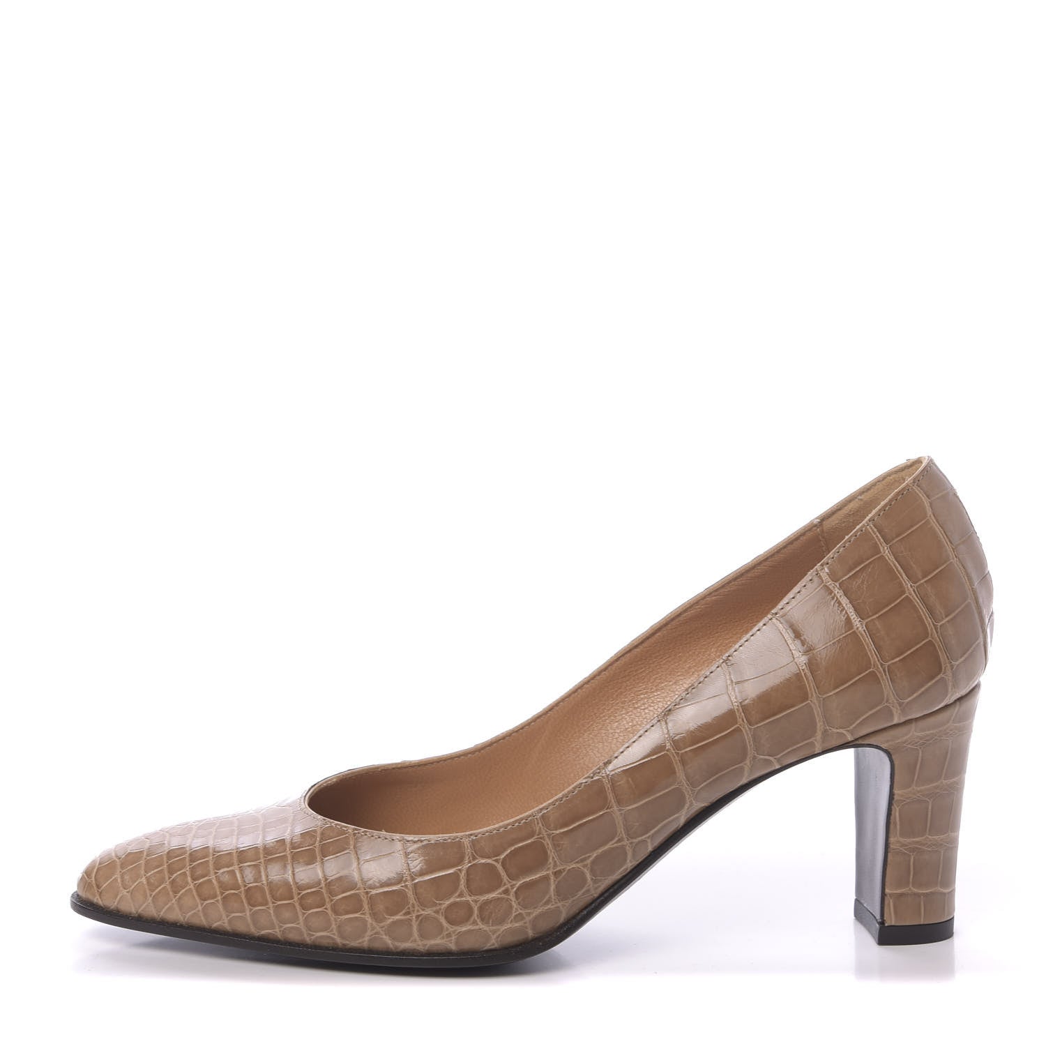 Hermes Alligator Pumps 37.5 Ficelle 1 of 7