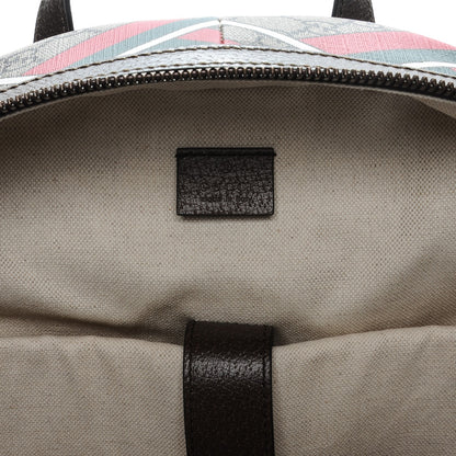 Gucci GG Supreme Monogram Chevron Medium Day Backpack Beige Green Red New Acero 6 of 7