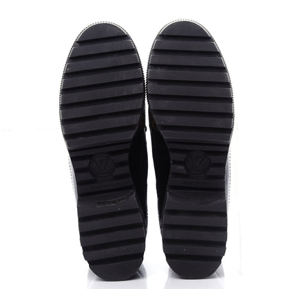 Louis Vuitton Suede Calfskin Monogram Laureate Platform Desert Boots 38 Black 6 of 10
