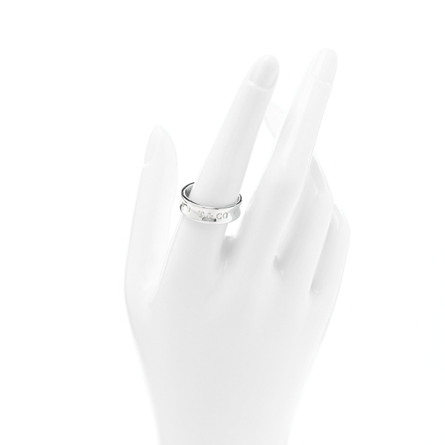 Tiffany Sterling Silver 1837 Band Ring 58 8.5 2 of 4