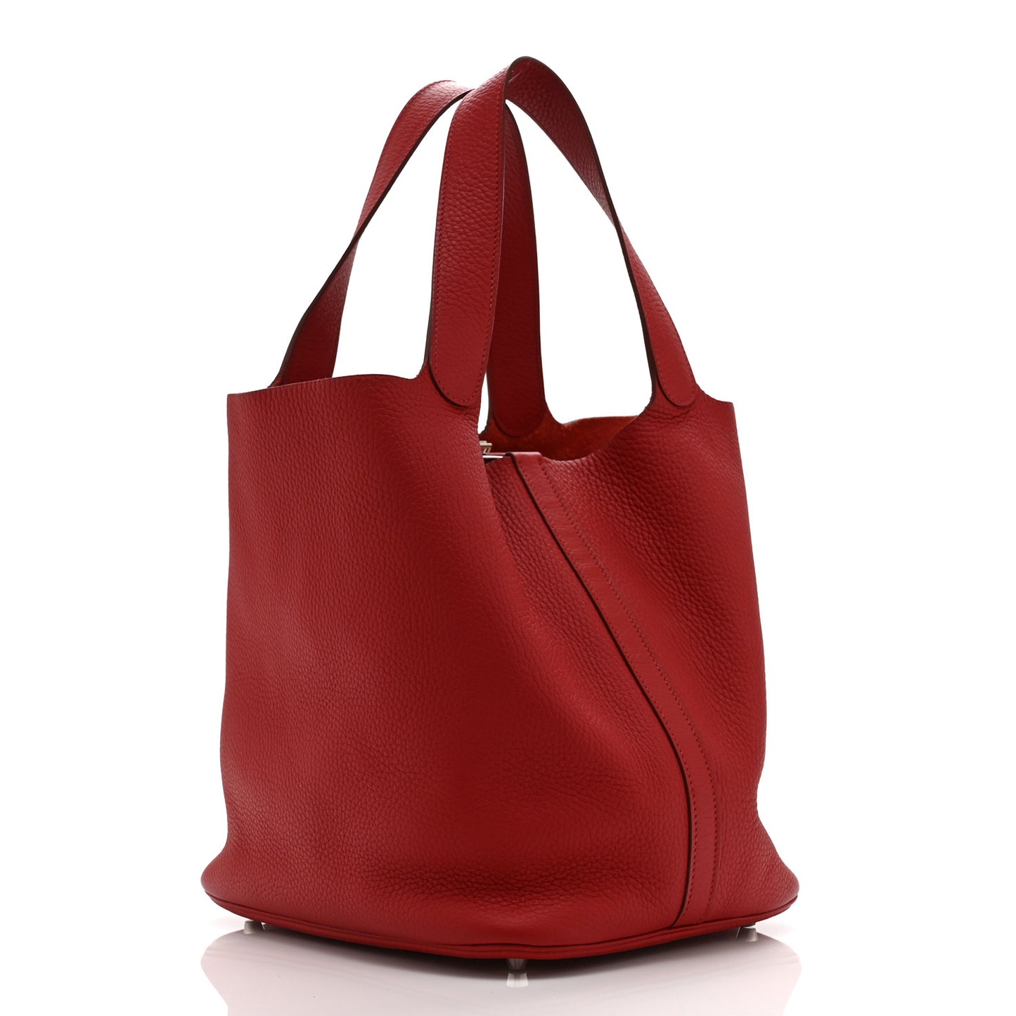 Taurillon Clemence Picotin Lock 26 GM Rouge Casaque