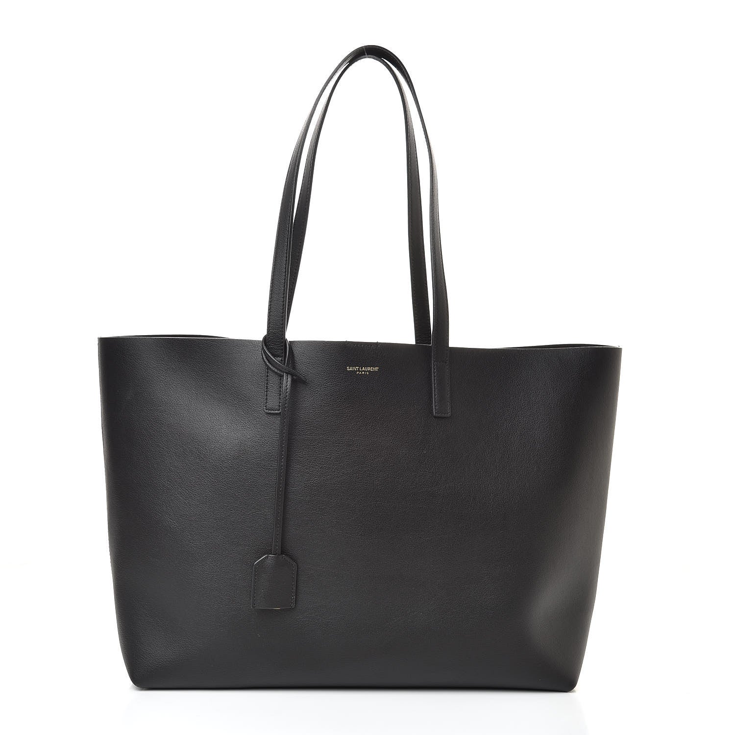 Saint Laurent Calfskin Large Shopping Tote Black 3 of 10