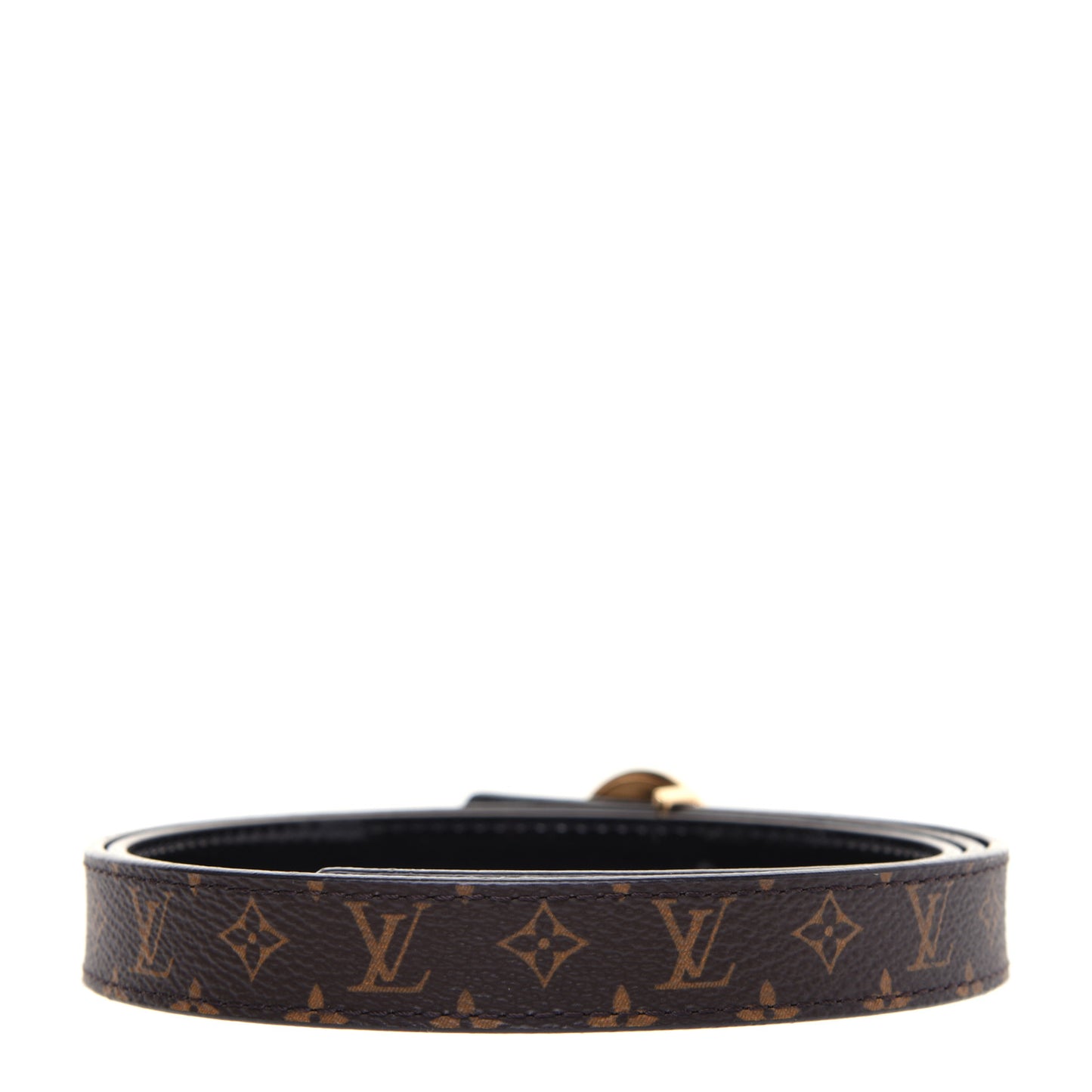 Monogram 25mm LV Circle Reversible Belt 90 36 Black