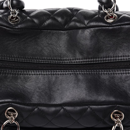 Chanel Calfskin Quilted Large Cambon Bowler Black White 11 of 16