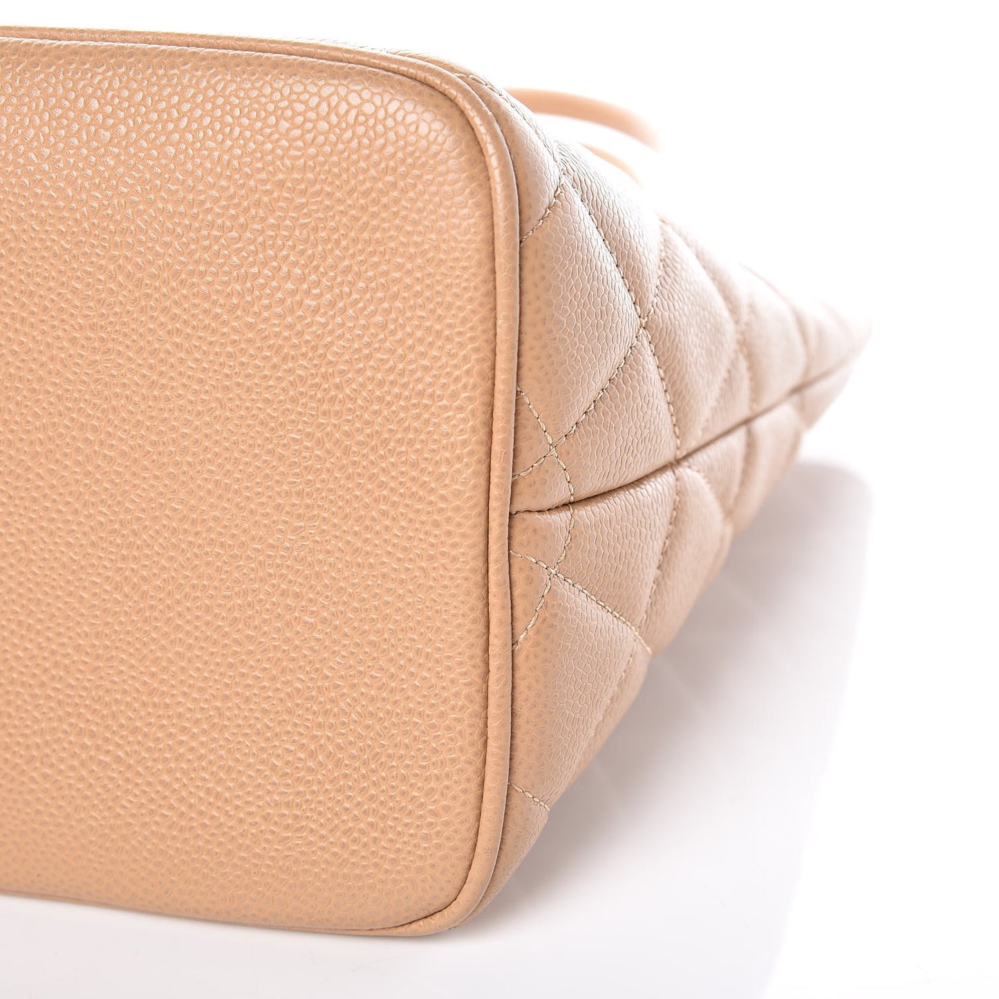 Caviar Quilted Medallion Tote Beige