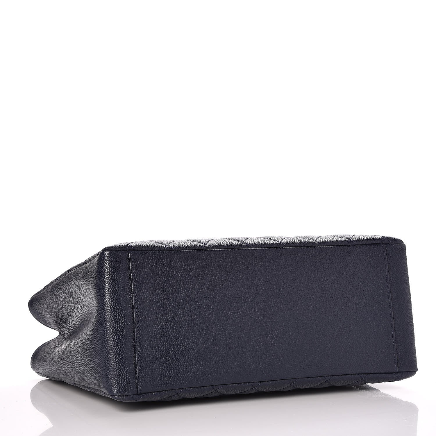 Chanel Caviar Quilted Grand Shopping Tote GST Dark Navy Blue 4 of 9