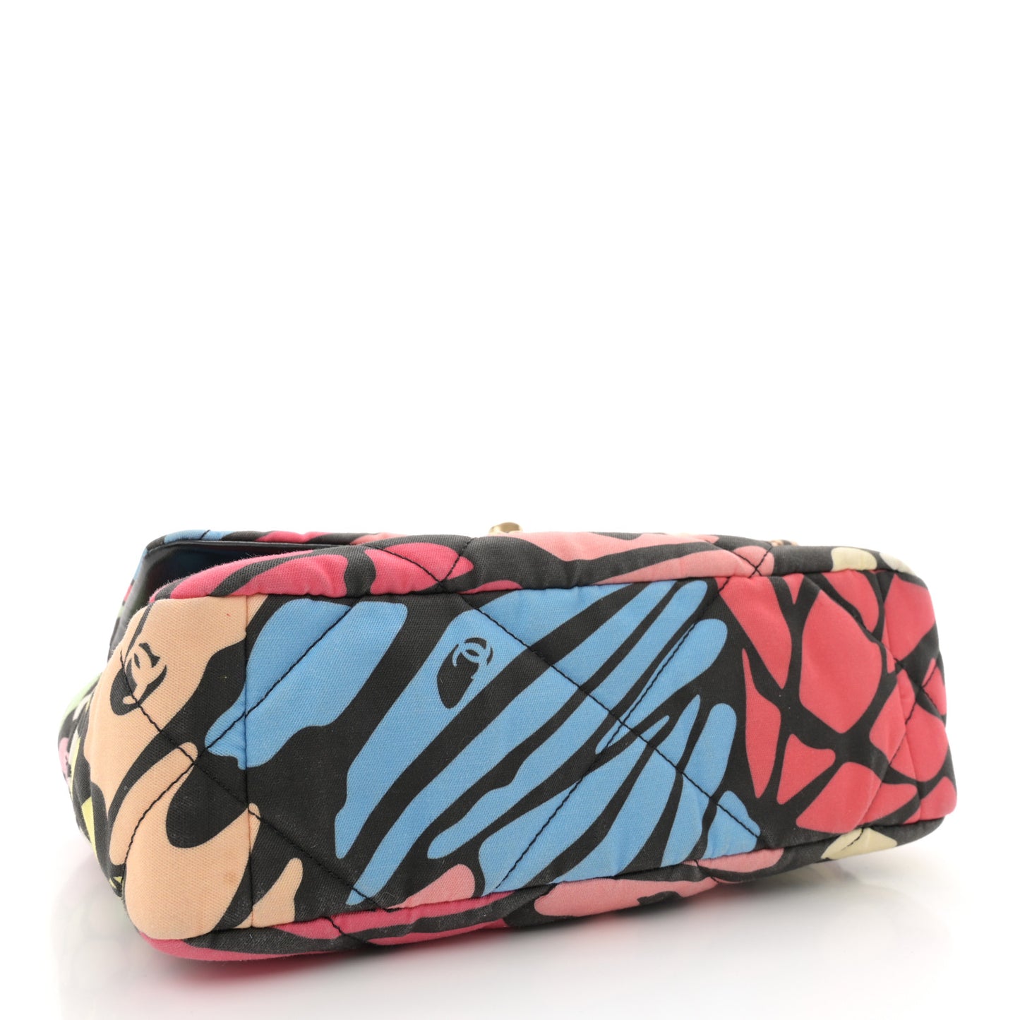 Canvas Printed CC Quilted Medium Chanel 19 Multicolor