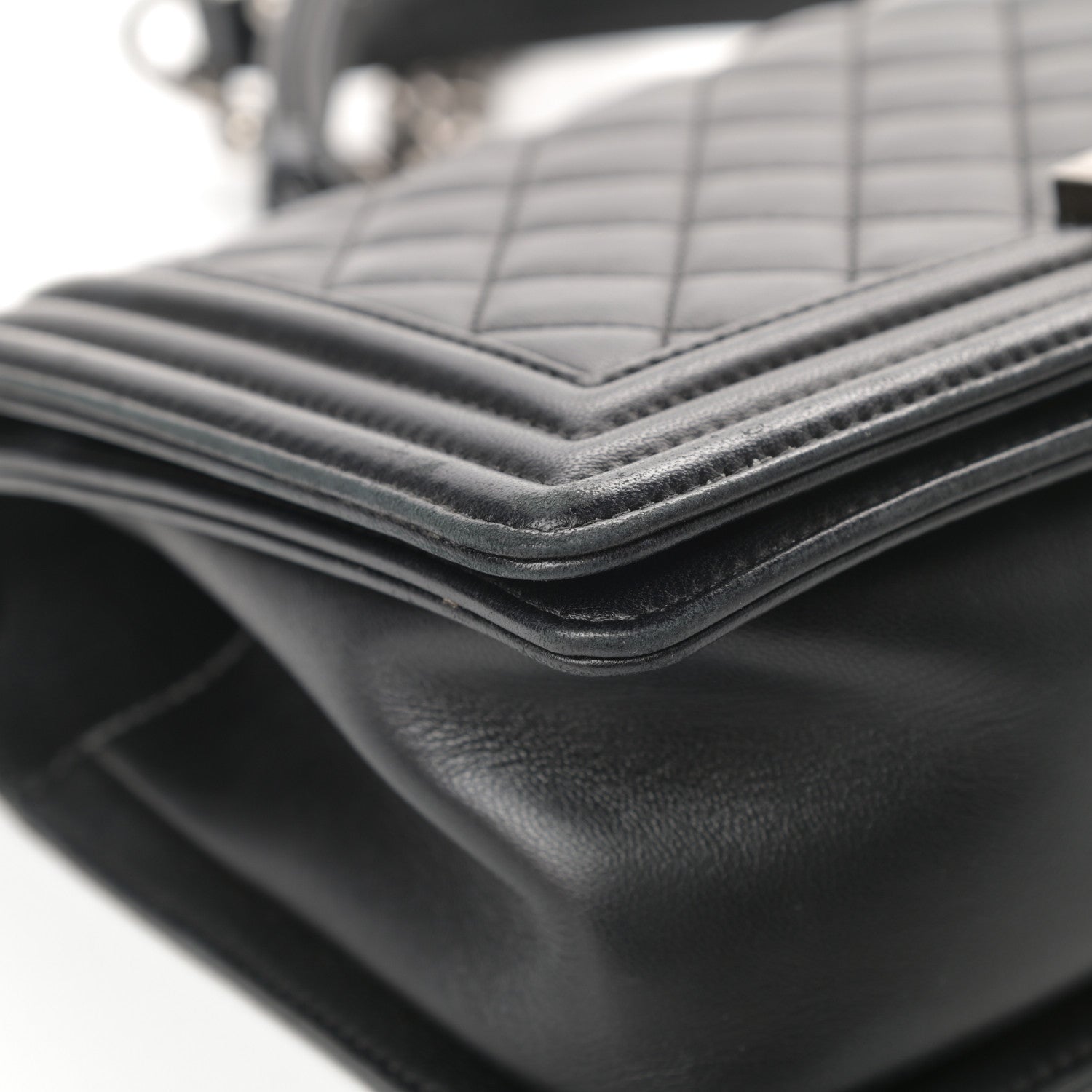 Chanel Lambskin Quilted Medium Boy Flap Black 9 of 19