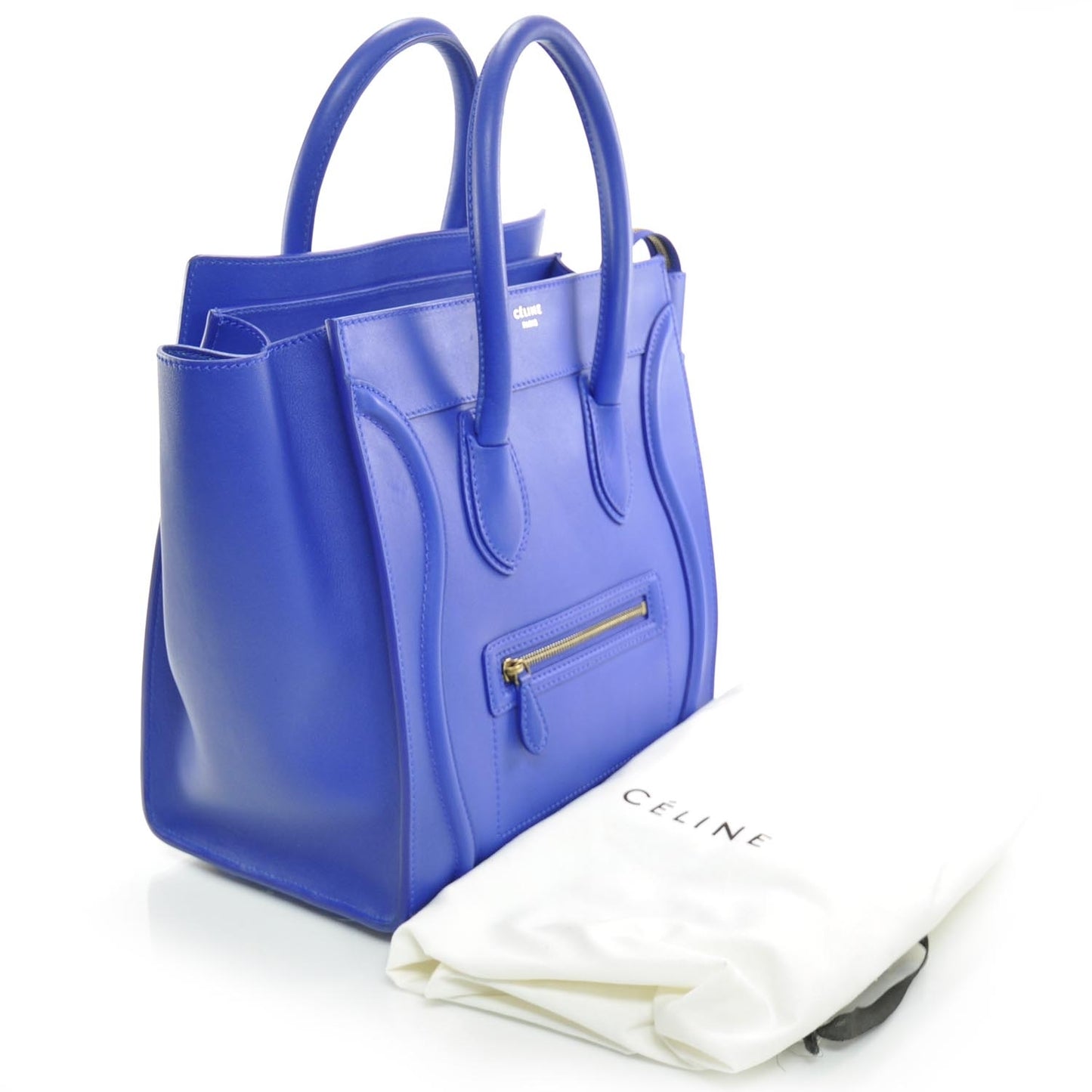 Smooth Calfskin Mini Luggage Bag Cobalt Royal Blue