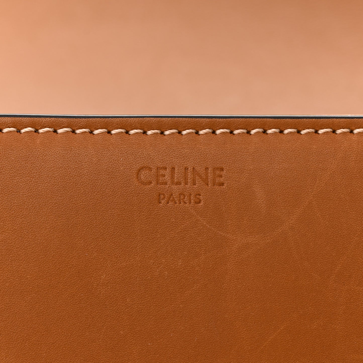 Natural Calfskin Medium Triomphe Tan
