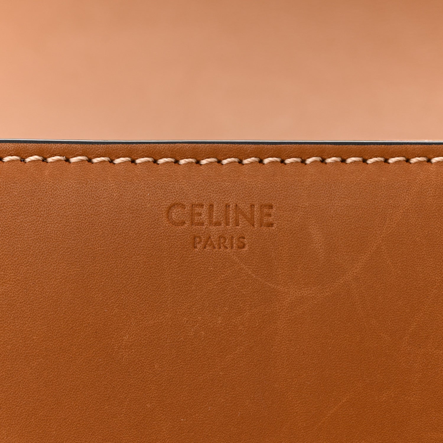Celine Natural Calfskin Medium Triomphe Tan 6 of 11