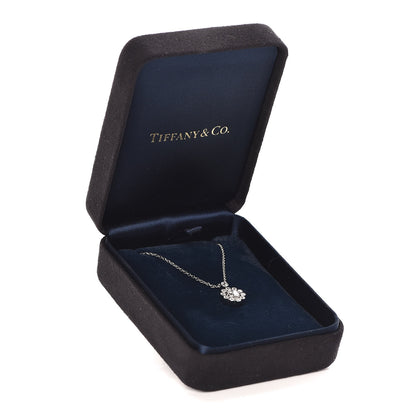 Tiffany Platinum Diamond Enchant Halo Flower Pendant Necklace 7 of 7