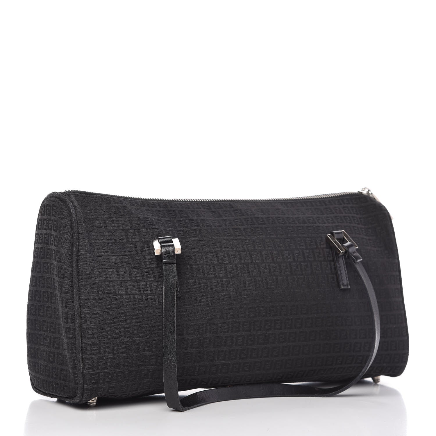 Fendi Zucchino Shoulder Bag Black 3 of 10