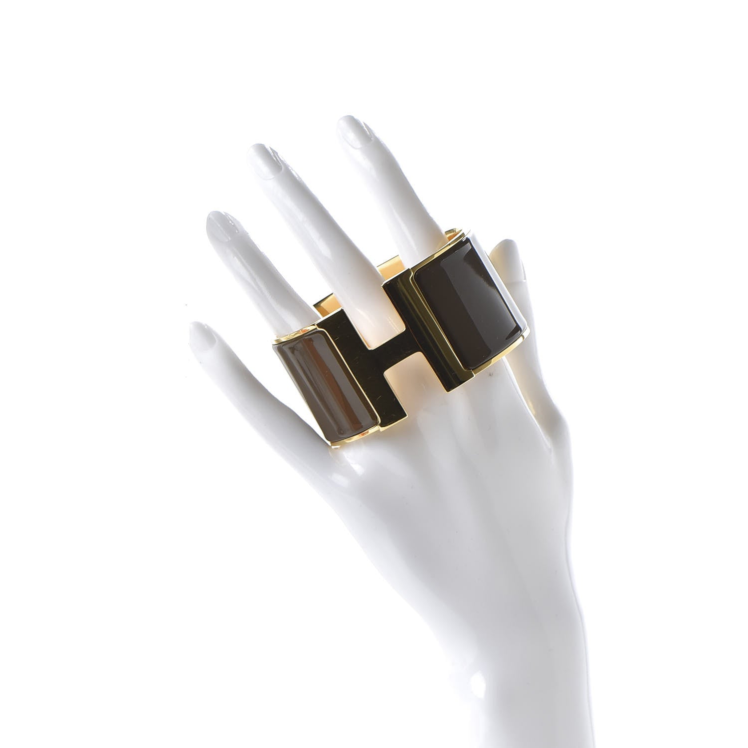 Hermes Enamel Extra Wide Clic Clac H Bracelet PM Chocolate 2 of 7
