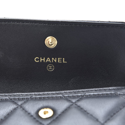 Chanel Lambskin Quilted Flap Card Holder Black 6 of 11