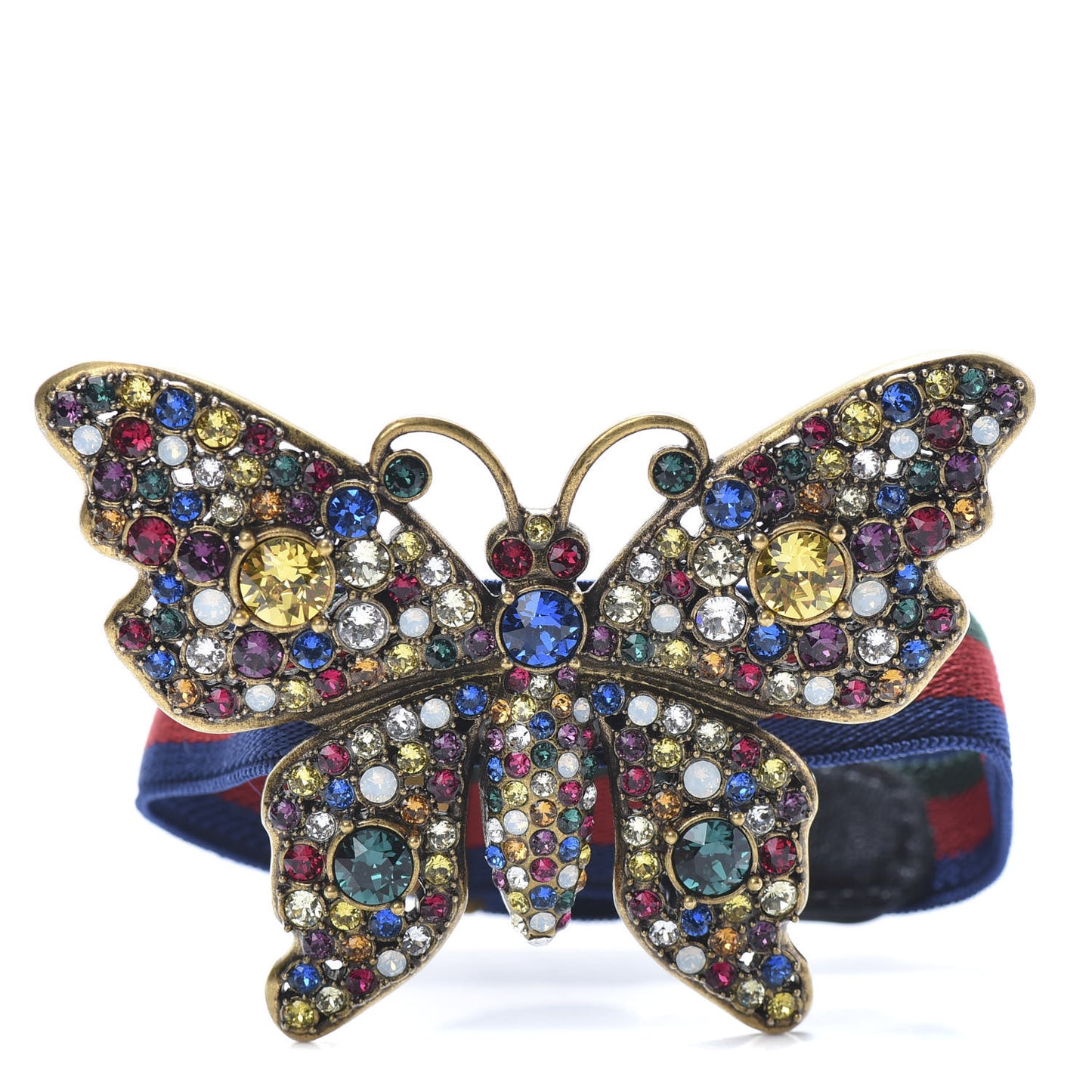Web Crystal Butterfly Bracelet Multicolor