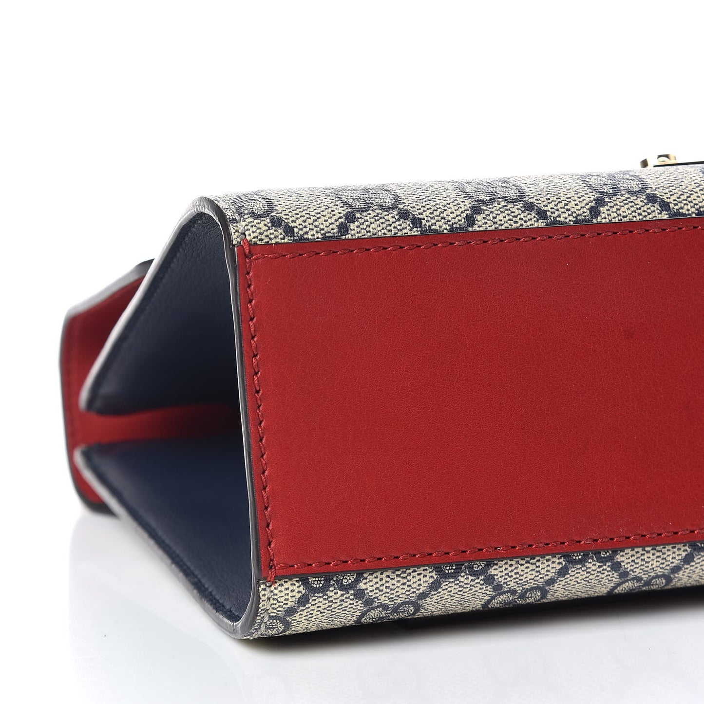 GG Supreme Monogram Moon Calfskin Medium Padlock Shoulder Bag Beige Blue Hibiscus Red Mystic White