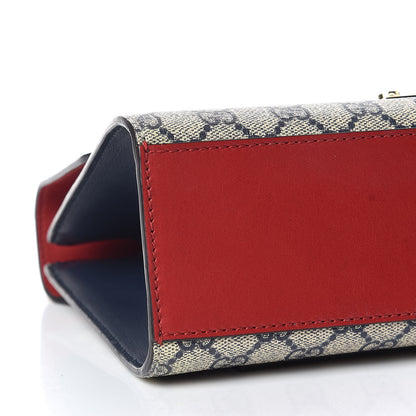 Gucci GG Supreme Monogram Moon Calfskin Medium Padlock Shoulder Bag Beige Blue Hibiscus Red Mystic White 5 of 12