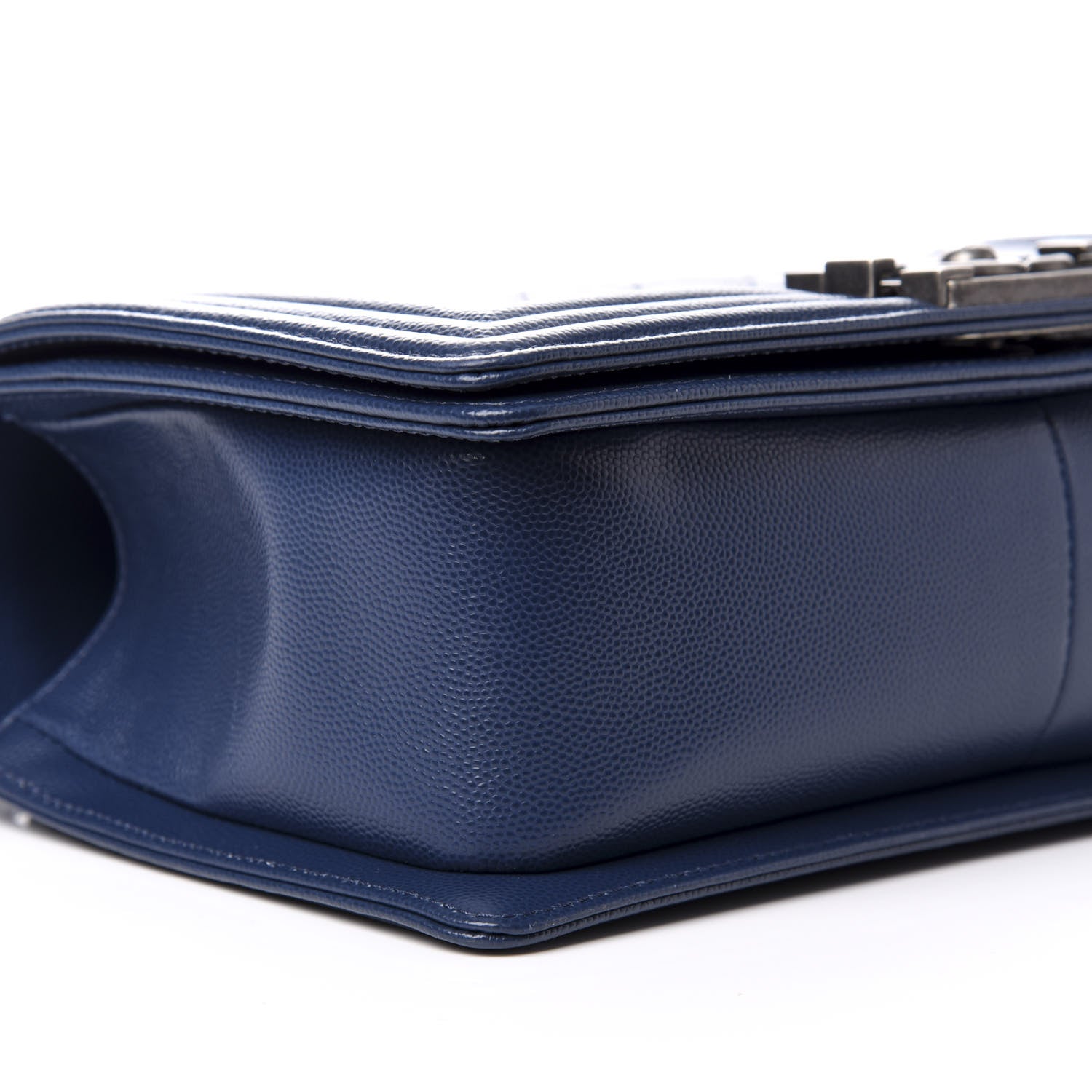 Chanel Caviar Quilted Medium Boy Flap Dark Blue 7 of 9
