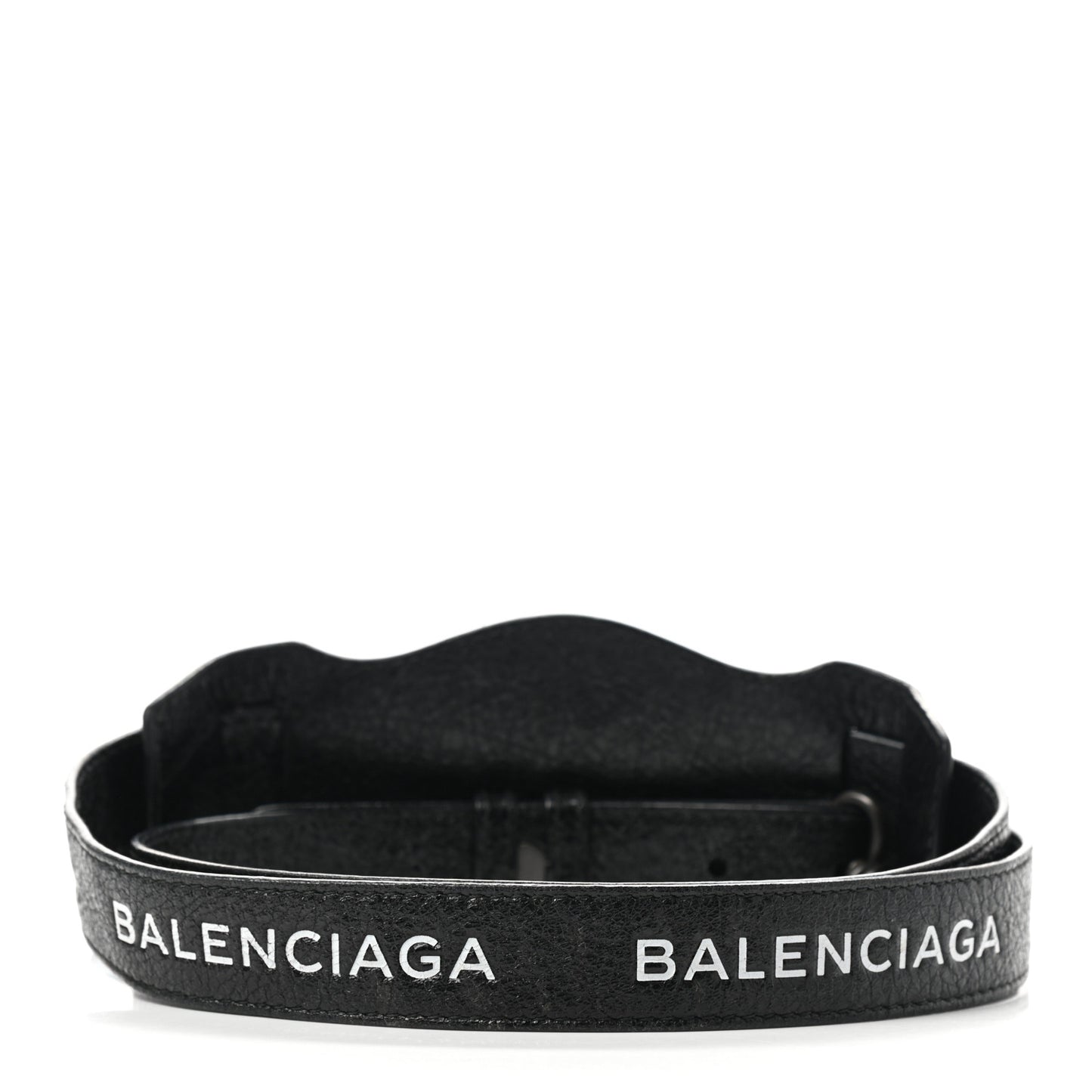 Agneau Classic Hardware Logo Shoulder Strap Black