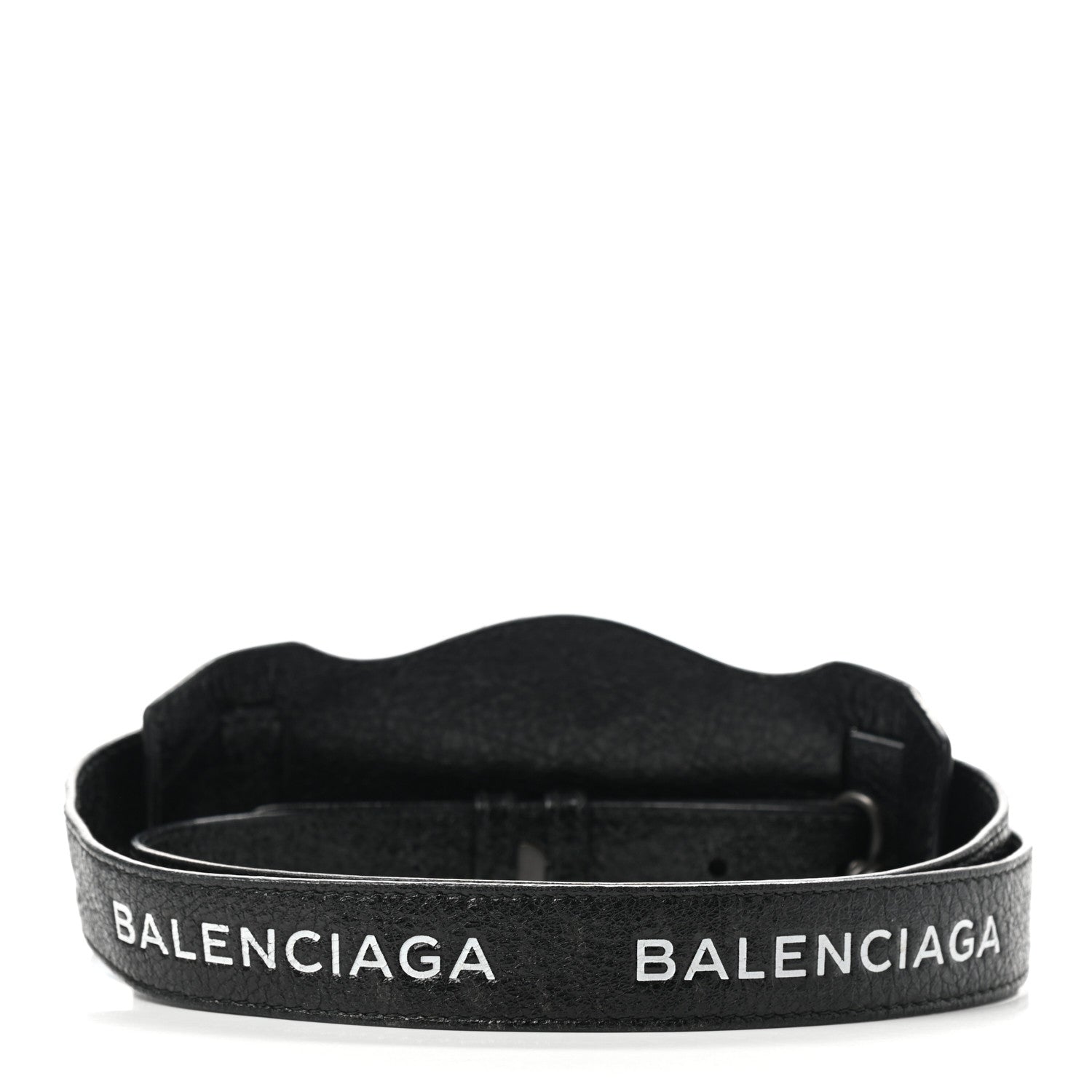 Balenciaga Agneau Classic Hardware Logo Shoulder Strap Black 2 of 5
