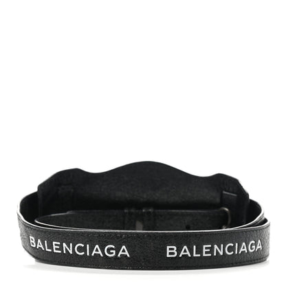 Balenciaga Agneau Classic Hardware Logo Shoulder Strap Black 2 of 5