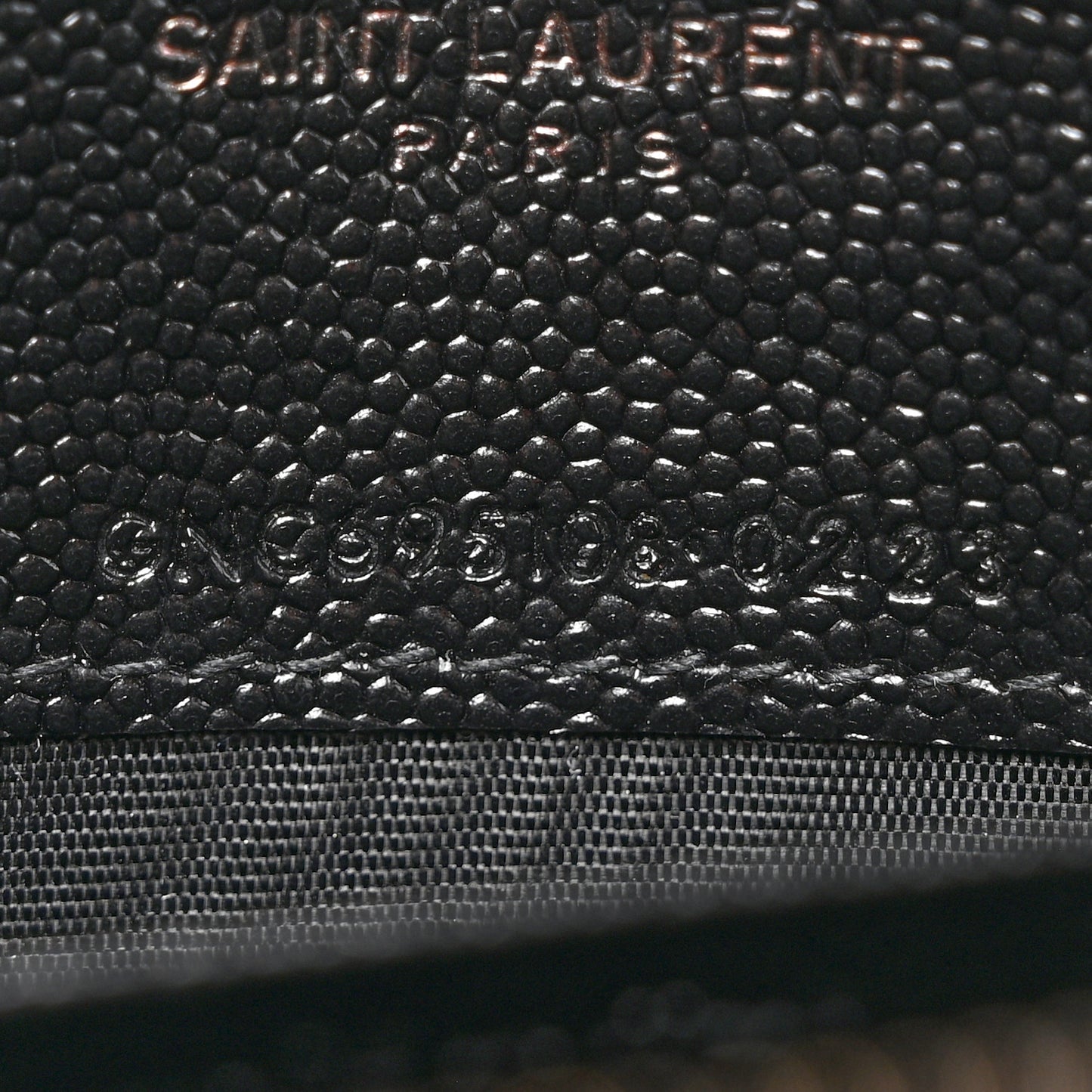 Grain De Poudre Matelasse Chevron Monogram Monochrome Envelope Chain Wallet Black