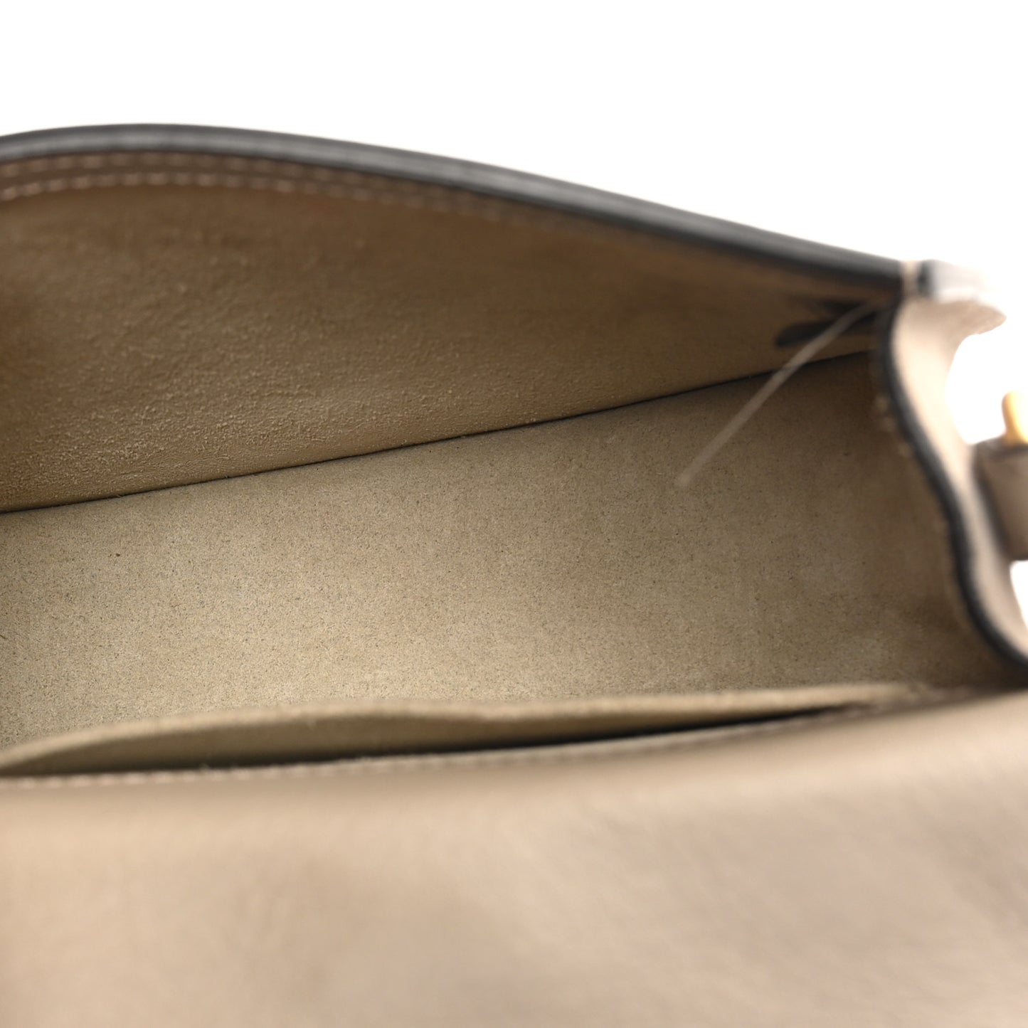 Calfskin Suede Small Nile Bracelet Bag Motty Grey