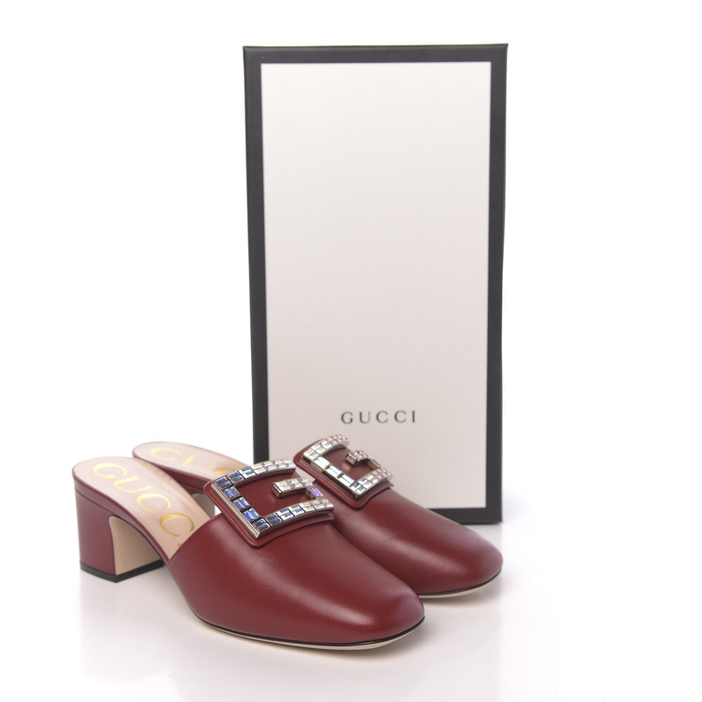 Malaga Kid Crystal Square G Madelyn Mules 39 Romantic Cerise