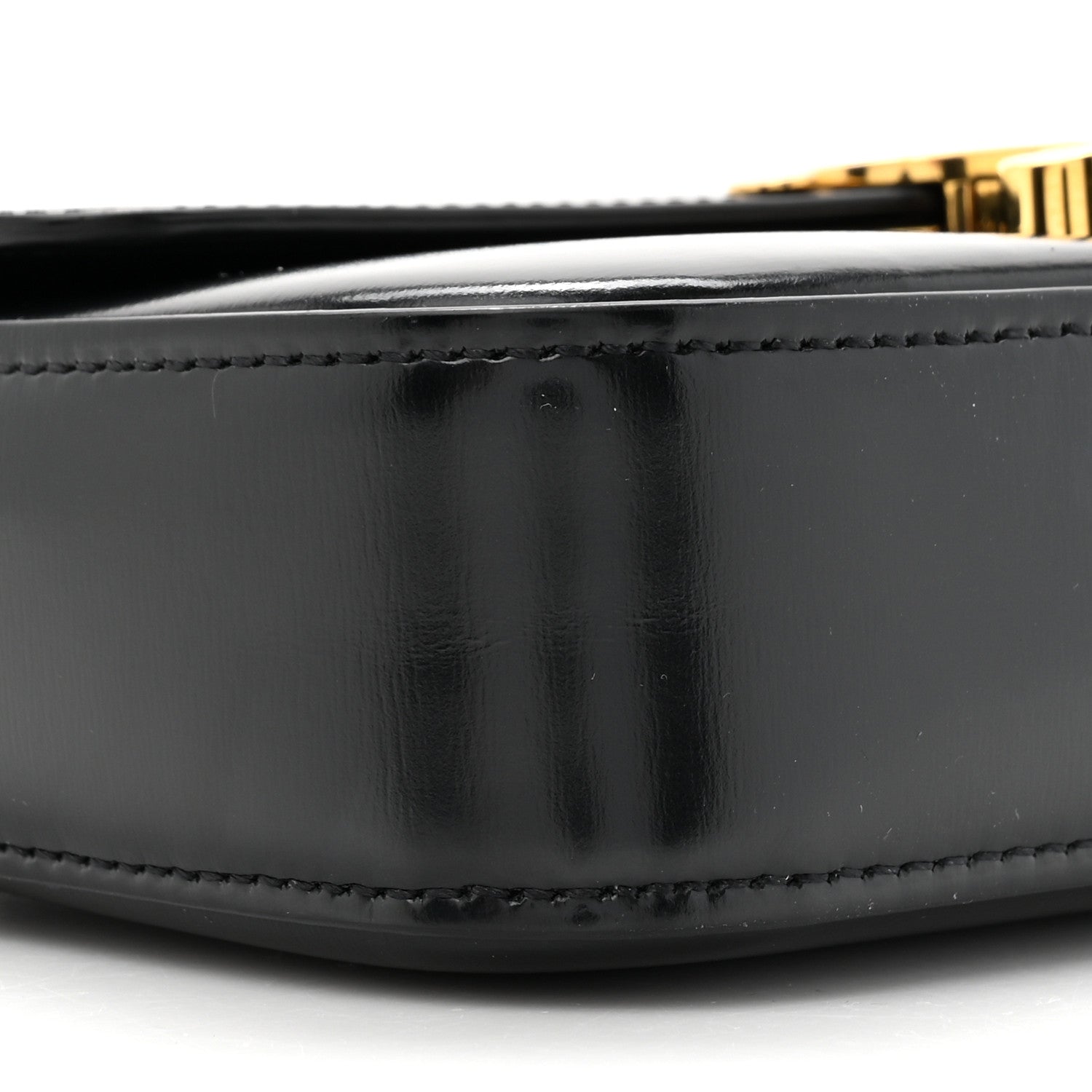 Celine Shiny Calfskin Triomphe Shoulder Bag Black 11 of 11