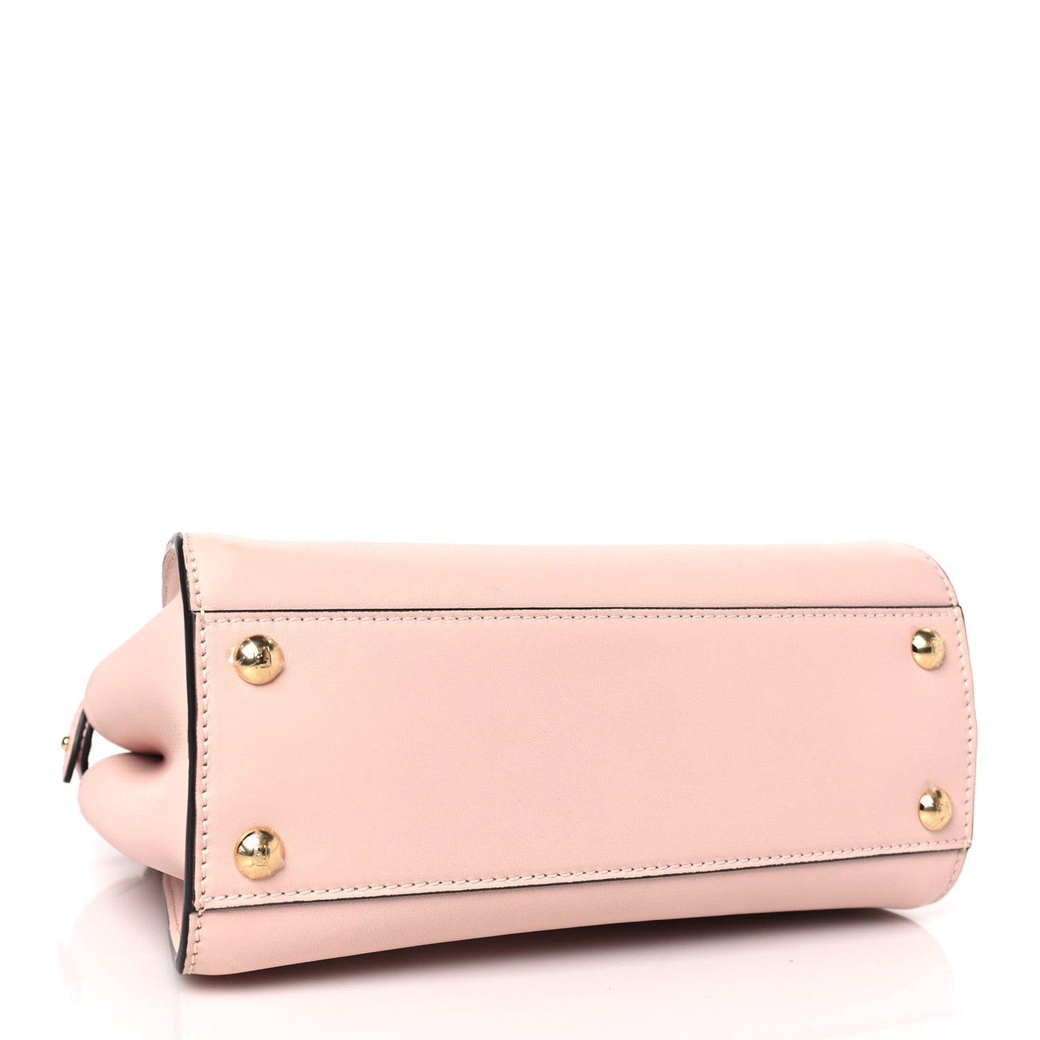 Fendi Vitello Seta Canvas FF Embroidered Mini Peekaboo Iconic Satchel Rosa Confetto 4 of 10