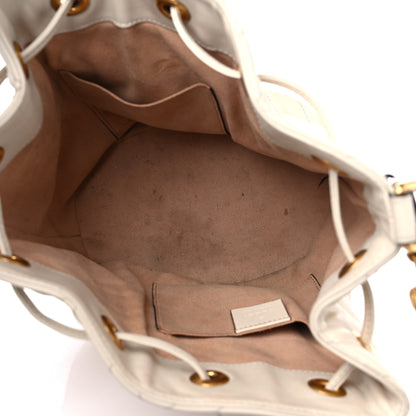Gucci Calfskin Matelasse Sylvie Web GG Marmont Bucket Bag White 5 of 14