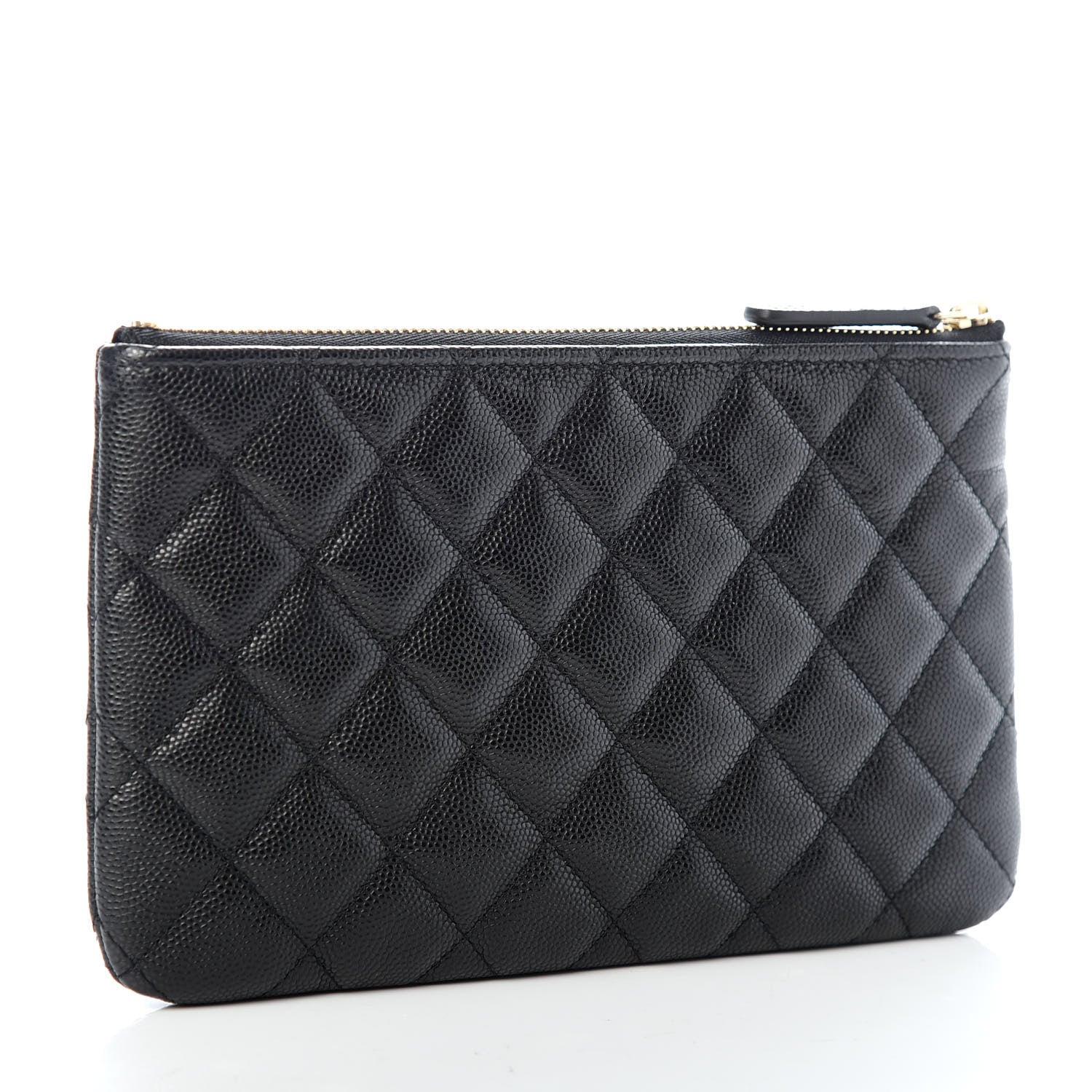 Chanel Caviar Quilted French New Wave Small CC Pouch Black 2 of 7