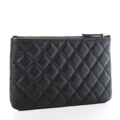 Chanel Caviar Quilted French New Wave Small CC Pouch Black 2 of 7