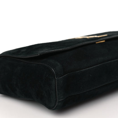 Saint Laurent Smooth Calfskin Suede Medium Reversible Monogram Kate Satchel Black 8 of 14