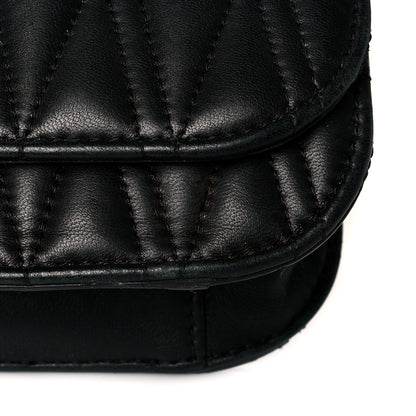 Versace Nappa Quilted Virtus Top Handle Shoulder Bag Black 19 of 21