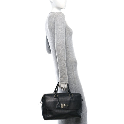 Mulberry Glossy Goatskin Medium Del Rey Satchel Black 2 of 11