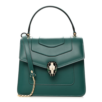 Bulgari Calfskin Serpenti Forever Top Handle Emerald Green 1 of 10