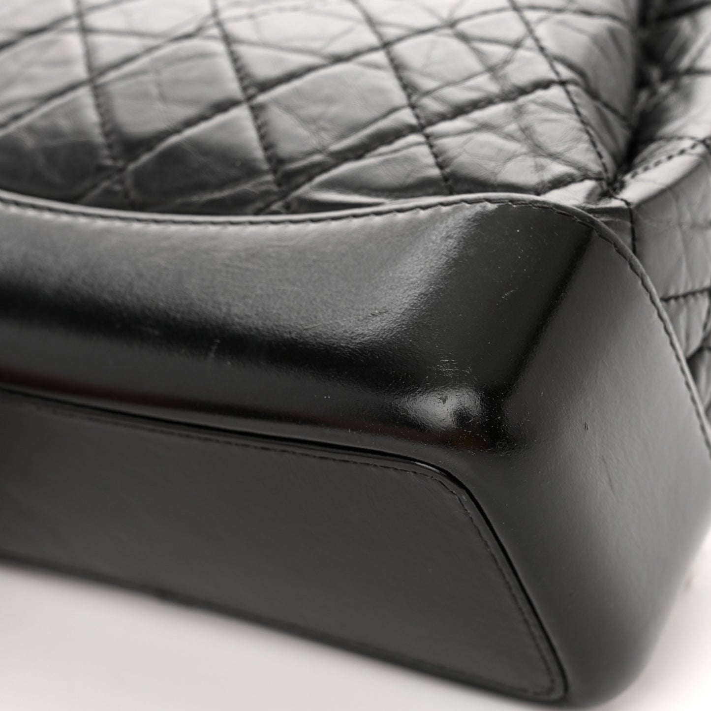 Aged Calfskin Quilted Small Gabrielle Backpack Black